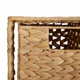 Storage Unit Brown Water hyacinth, Metal Compact Storage Unit 245492