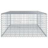 Gabion Basket with Cover 200x100x50 cm Galvanised Iron 3295179