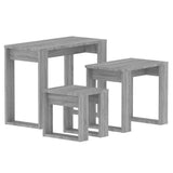Nesting Tables 3 pcs Grey Sonoma Engineered Wood 815223