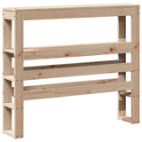 Headboard with Shelves 75 cm Solid Wood Pine 850899