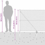 Welded Wire Fence with Spikes 10 x 1.2 m 3351206