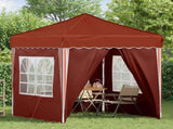 Pop-up Party Tent 195 x 195 x 245 cm Terracotta Oxford Fabric 42019743