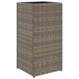 Garden Planter Grey 30x30x60 cm Poly Rattan 366412