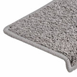 Stair Mats 15 pcs 65x21x4 cm Grey Rectangular Edge 134575