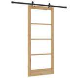 Sliding Door ORKDAL Natural and Black 86 x 198.5 cm 3332171