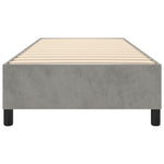 ZNTS Bed Frame without Mattress Light Grey Single Velvet 3121220