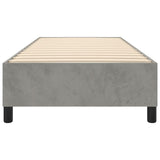 ZNTS Bed Frame without Mattress Light Grey Single Velvet 3121220