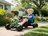 Pedal Go Kart for Kids Aged 3-6 Years, with Freewheel System, Brake, EVA Anti-Slip Wheels, Green T3398P378926