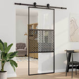 Glass Door Fretwork Black 90 x 2 x 205 cm Aluminium 42012458