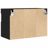 TV Wall Cabinet 2 pcs Black oak 60 x 30 x 40 cm Engineered Wood 862211