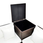 4 Piece Garden Lounge Set with Cushions Poly Rattan Brown 42988