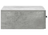 Wall-Mounted Bedside Cabinet with Drawer 2 pcs Concrete Grey 899302