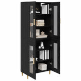 Highboard Black Oak 69.5 x 34 x 180 cm Engineered Wood 3416205