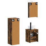 Bathroom Furniture Set 4 pcs Smoked Oak 3407459