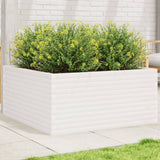 Garden Planter White 100x100x46 cm Solid Wood Pine 3282430