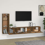 3 Piece TV Cabinet Set Smoked Oak Engineered Wood 3114323