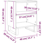 ZNTS Bedside Cabinets 2 pcs Black 40x30x50 cm Engineered Wood 826799