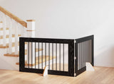 Dog Gate with Stands 2 pcs Black Oak 100 x 80 cm 892055
