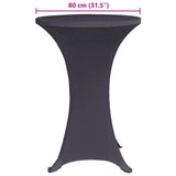 Stretch Table Cover 4 pcs 80 cm Anthracite 279086