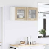 Hanging Cabinet Sonoma Oak and White 80 x 31 x 40 cm 884230