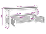 Console Table with Shelf Natural 110 x 35 x 75 cm Bamboo 42028060