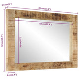 Mirror 70x50 cm Solid Wood Mango and Glass 351982