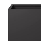 ZNTS Garden Planter Black 40x40x40 cm Steel 851199