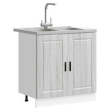 Sink Base Cabinet with Storage Porto 2 pcs Grey Engineered wood 3315027