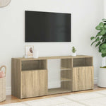 TV Cabinet with LED Lights Sonoma Oak 120x30x50 cm 804304