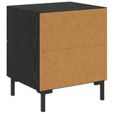 Bedside Cabinet Black Oak 40 x 35 x 47.5 cm Engineered Wood 882017