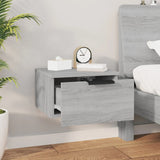 ZNTS Wall-mounted Bedside Cabinets 2 pcs Grey Sonoma 34x30x20 cm 817090