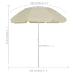 Beach Parasol Sand Yellow 300 cm 314715