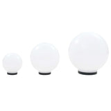 LED Bowl Lamp Set 3 Pieces Spherical 20/30/40 cm PMMA 50659
