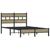 Bed Frame without Mattress Sonoma Oak 120x200 cm Engineered Wood 4017252