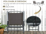 Three-Piece Garden Seat Set, with Glass-Top Table - Brown T3398P322118