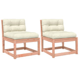 Garden Sofas with Cushions 2pcs Solid Wood Douglas 844707