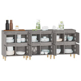 Sideboards 3 pcs Grey Sonoma 60x35x70 cm Engineered Wood 3185773
