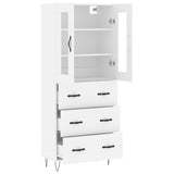 Highboard White 69.5x34x180 cm Engineered Wood 3198433