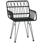 Garden Chairs 2 pcs with Armrest Black 56x64x80 cm PE Rattan 319427