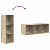 Wall-mounted TV Cabinet Sonoma Oak 37x37x107 cm Engineered Wood 805483