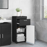Bathroom Cabinet Set with Drawer TULUM Black 37 x 31.5 x 82 cm 880342