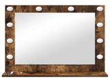 Vanity Mirror Rectangular Smoked Oak 60 x 55 x 18 cm 868289