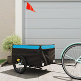 Bike Trailer Black and Blue 45 kg Iron 94086