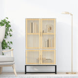 Highboard White 70x35x125 cm Engineered Wood 352139