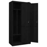335968 Wardrobe Black 80x50x180 cm Steel