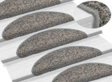 Stair Mats 30 pcs 56x17x3 cm Grey Half Round 3365799