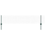 Fence with Posts Green 0.4 x 25 m Steel 3336009