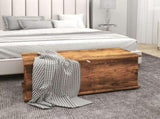 113L Storage Chest, Storage Box with Flip-Top Lid and 2 Safety Hinges, Storage Trunk for Living T3398P423084