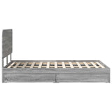 Storage Bed Grey Sonoma 120 x 200 cm Engineered Wood 3412705