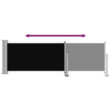 Patio Retractable Side Awning 80x300 cm Black 48358